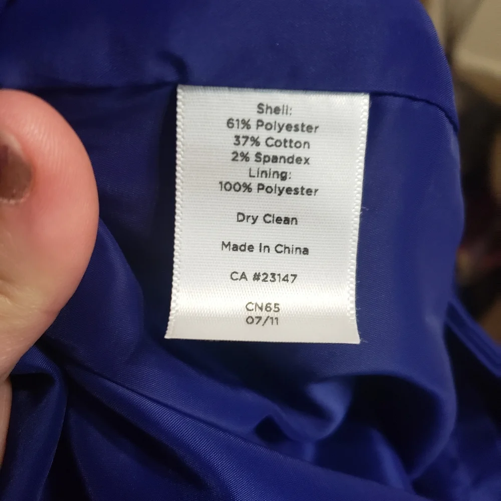 NWT Talbots 6p piercing blue satin maxi party skirt with pockets - Picture 7 of 8